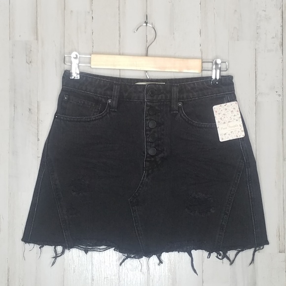 Free People Denim - Free People | A-Line Five Pocket denim Jean Skirt